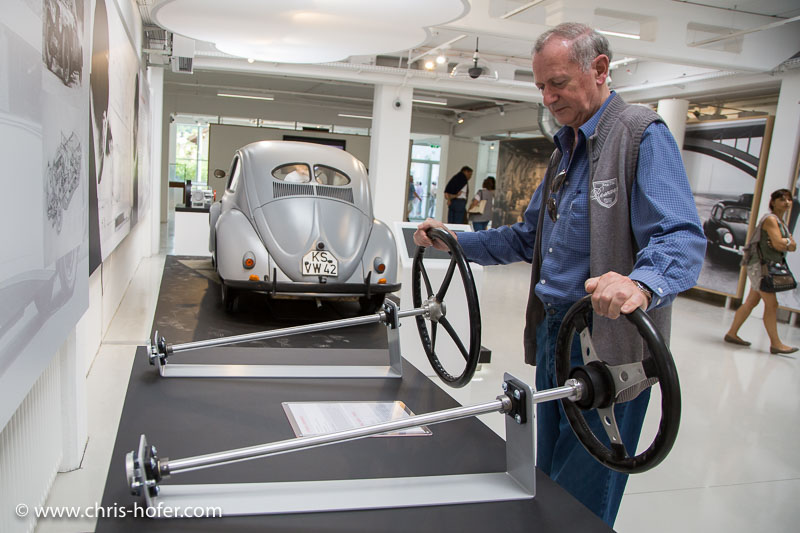 Eröffnung Fahrtraum Mattsee, 2013-06-15; Foto: Chris Hofer; Bild zeigt: Versuchsobjekt "Lenkrad Drehmoment"