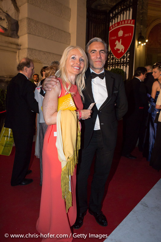 VIENNA, AUSTRIA - JUNE 26: Uschi Poettler-Fellner with entourage attend the Fete Imperiale 2015 on June 26, 2015 in Vienna, Austria.  (Photo by Chris Hofer/Getty Images)