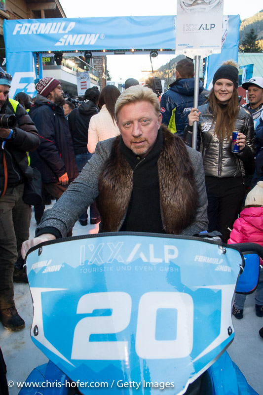 SAALBACH-HINTERGLEMM, AUSTRIA - DECEMBER 05:   Boris Becker during the third and final day of the Formula Snow 2015 ski opening on December 5, 2015 in Saalbach-Hinterglemm, Austria.  (Photo by Chris Hofer/Getty Images)