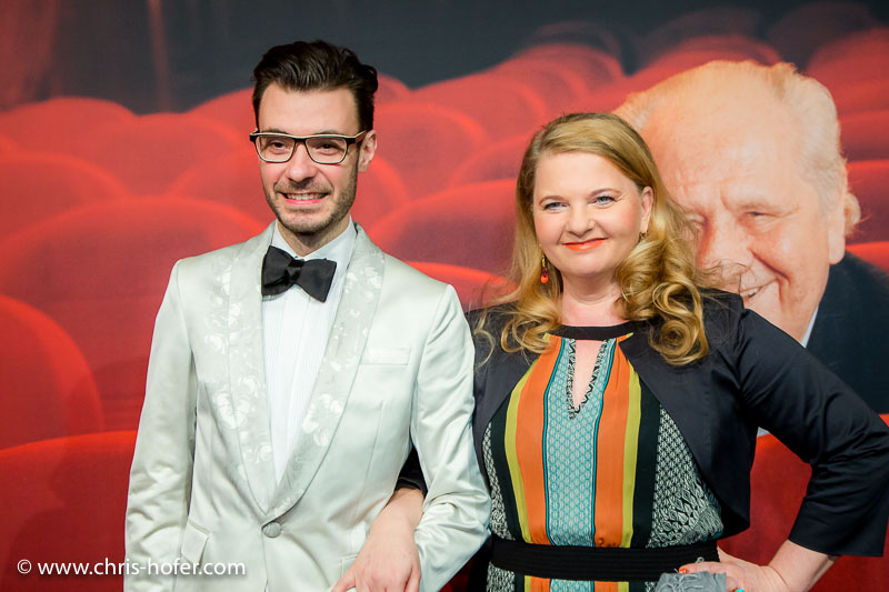 VIENNA, AUSTRIA - MARCH 19: Ulrike Beimpold and Andrei Chitu attend Karl Spiehs 85th birthday celebration on March 19, 2016 in Vienna, Austria. (Photo by Chris Hofer/Getty Images)