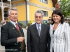 Eröffnungsfeier Mesnergütl Gemeinde Hallwang, 2011-04-29, Foto: Chris Hofer, Bild zeigt: Bgm. Helmut Mödlhammer, Bundespräsident Heinz Fischer, LHF Gabi Burgstaller